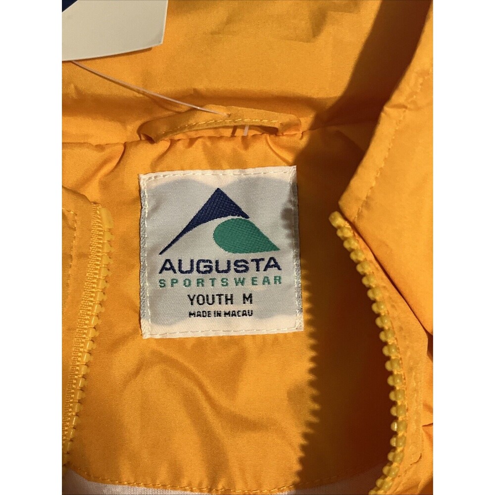 New Augusta Kids Yellow Blue Windbreaker Zip Jacket Youth Medium - Picture 3 of 6